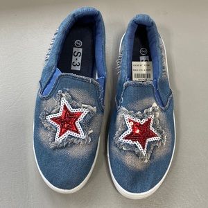 Denim Distressed Slip On